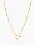 Vienna Charm Necklace showing how center hinge opens
