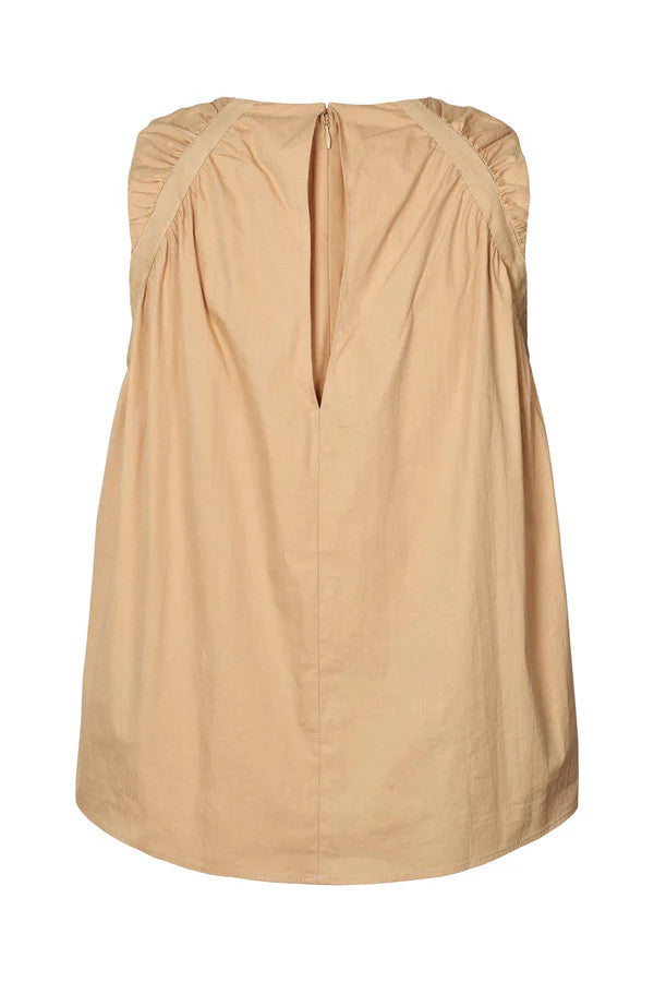 Rabens Saloner Aio Papery Gathered Top back flat lay