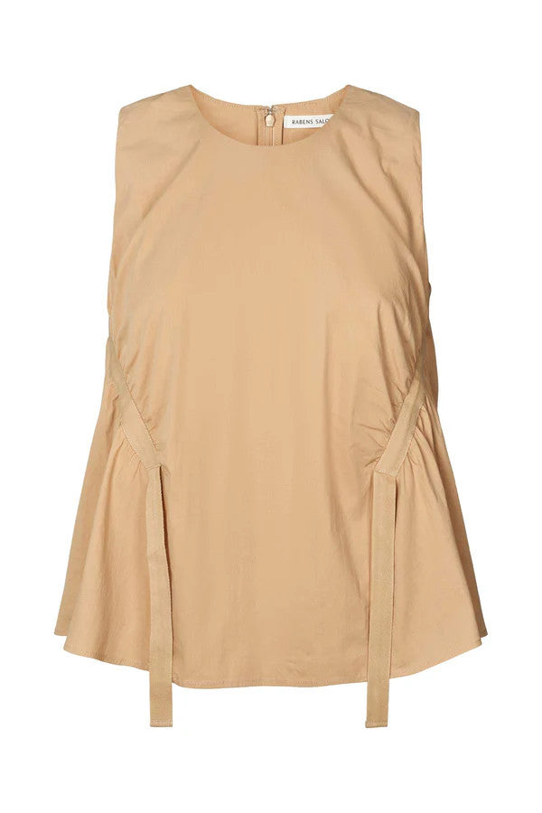 Rabens Saloner Aio Papery Gathered Top front flat lay