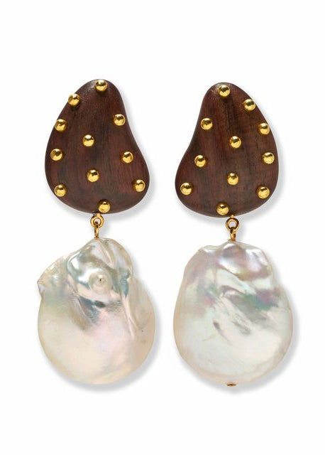 Orbit Earrings in Pearl side by side