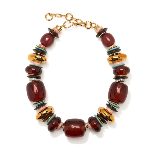 Carmine Collar Necklace by itself