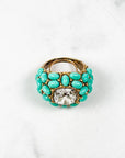 Elliot Ring in Turquoise front view on marble background