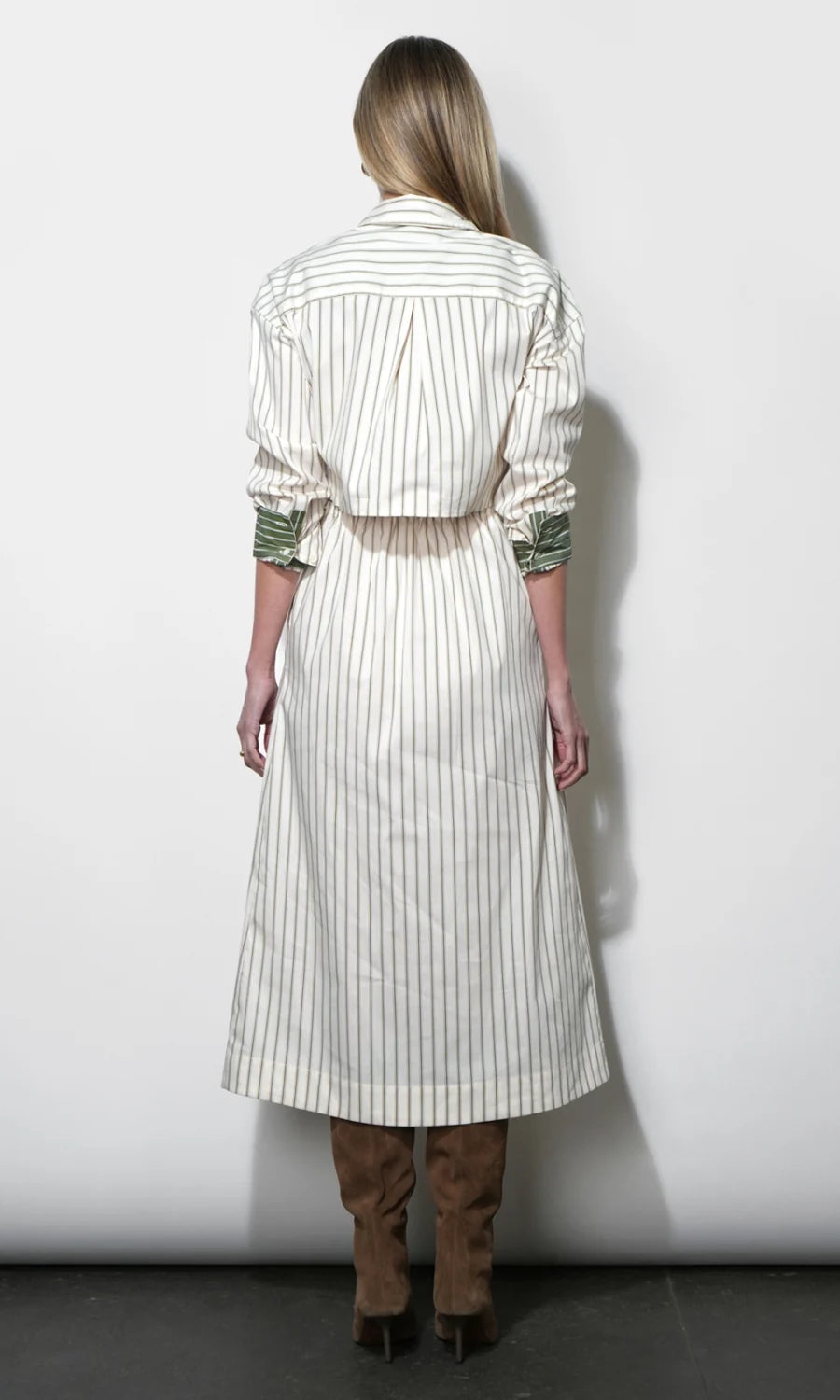 Cosette Open Back Shirt Dress back