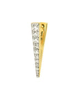 Single Small Diamond V Hoop Earring front
