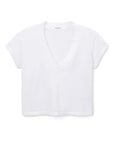 Alanis Recycled V Neck Tee White by itself