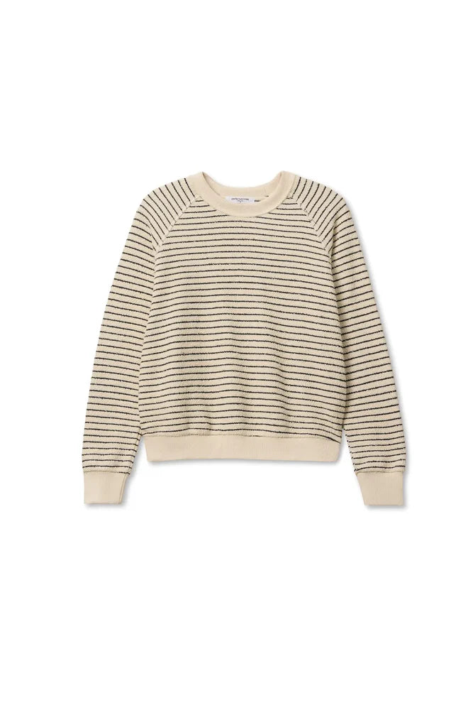Alexi French Terry Stripe Sweatshirt laid flat