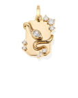 Snake Diamond Dog Tag Charm front