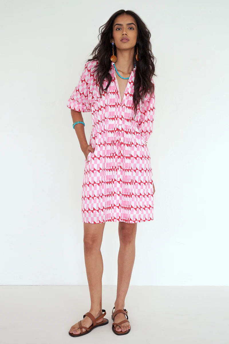 Benita Dress full body front view on model