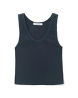 Blondie Tank in Navy front view on white background