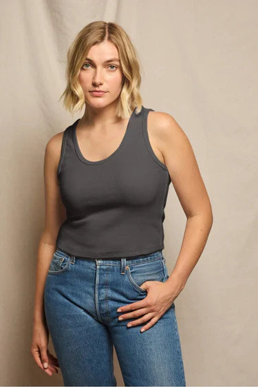 Blondie Tank Vintage Black front, size L