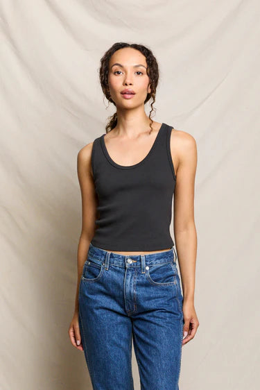 Blondie Tank Vintage Black front, size S