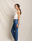 Blondie Tank in Sugar side view on model