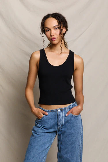 Blondie Tank Black front, size S