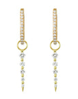 Pair of Large Sari Dagger Charms front view on white background