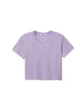 photo of a purple t-shirt on a white background