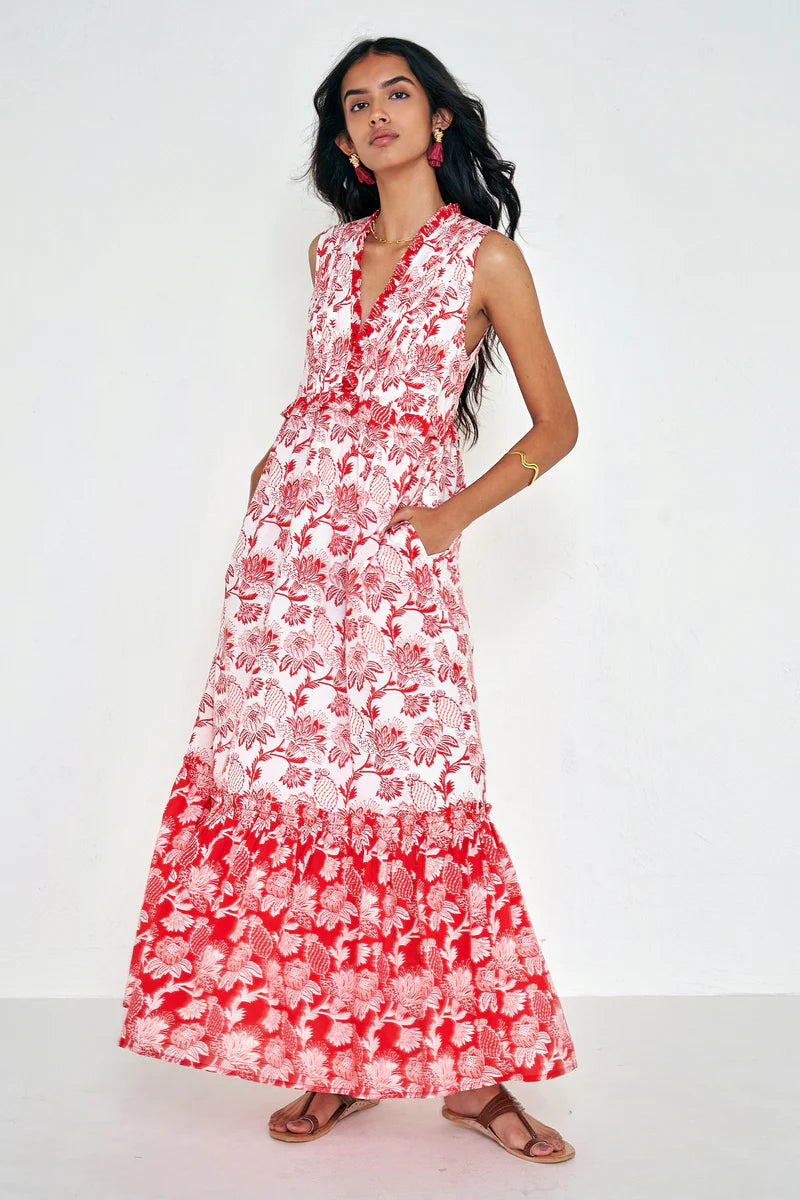 Constance Dress full body front view on model