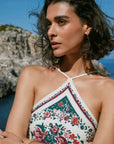 Cornelia Ankle Dress close up neckline