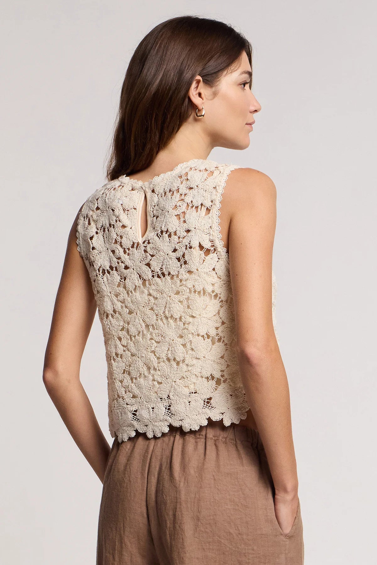Simona Lace Shell Top back