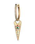 Single Double-Sided Evil Eye Dagger Charm on evil eye side
