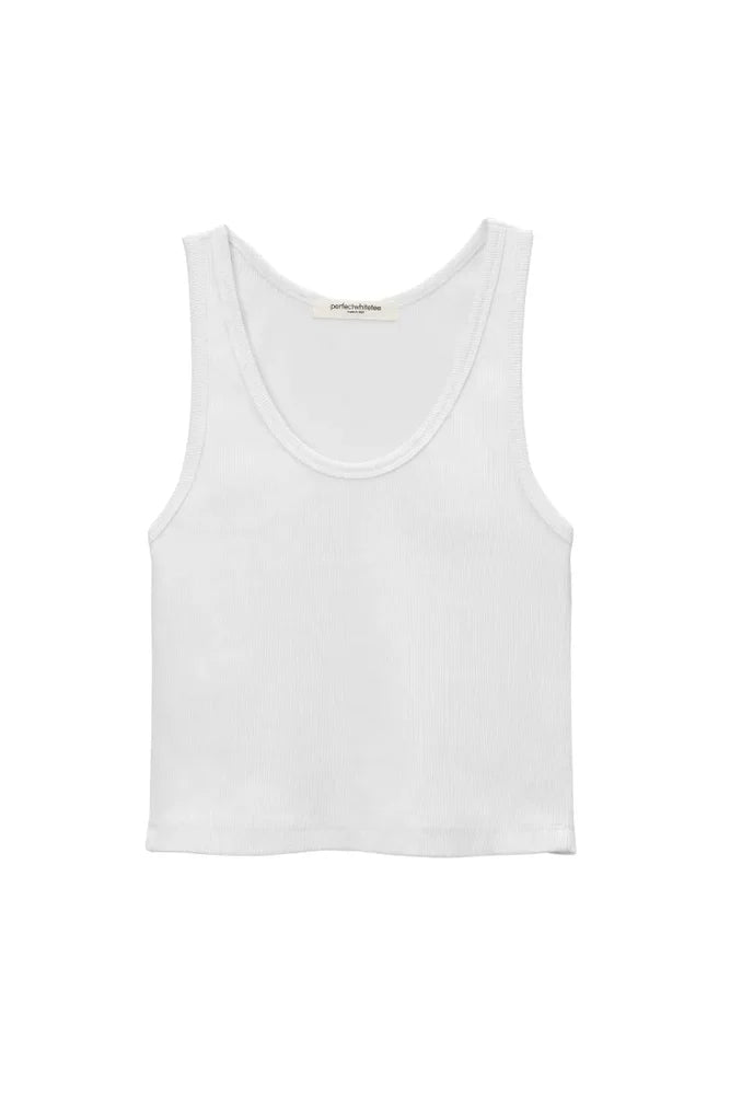 Blondie Long Tank White by itself