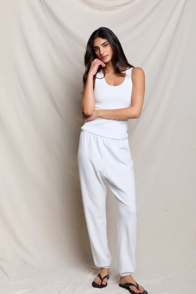 Blondie Long Tank White full body front