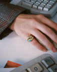 Cosimo Pinky Ring Sapphire on pinky