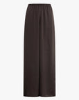 Dark brown wide-leg pants on a white background
