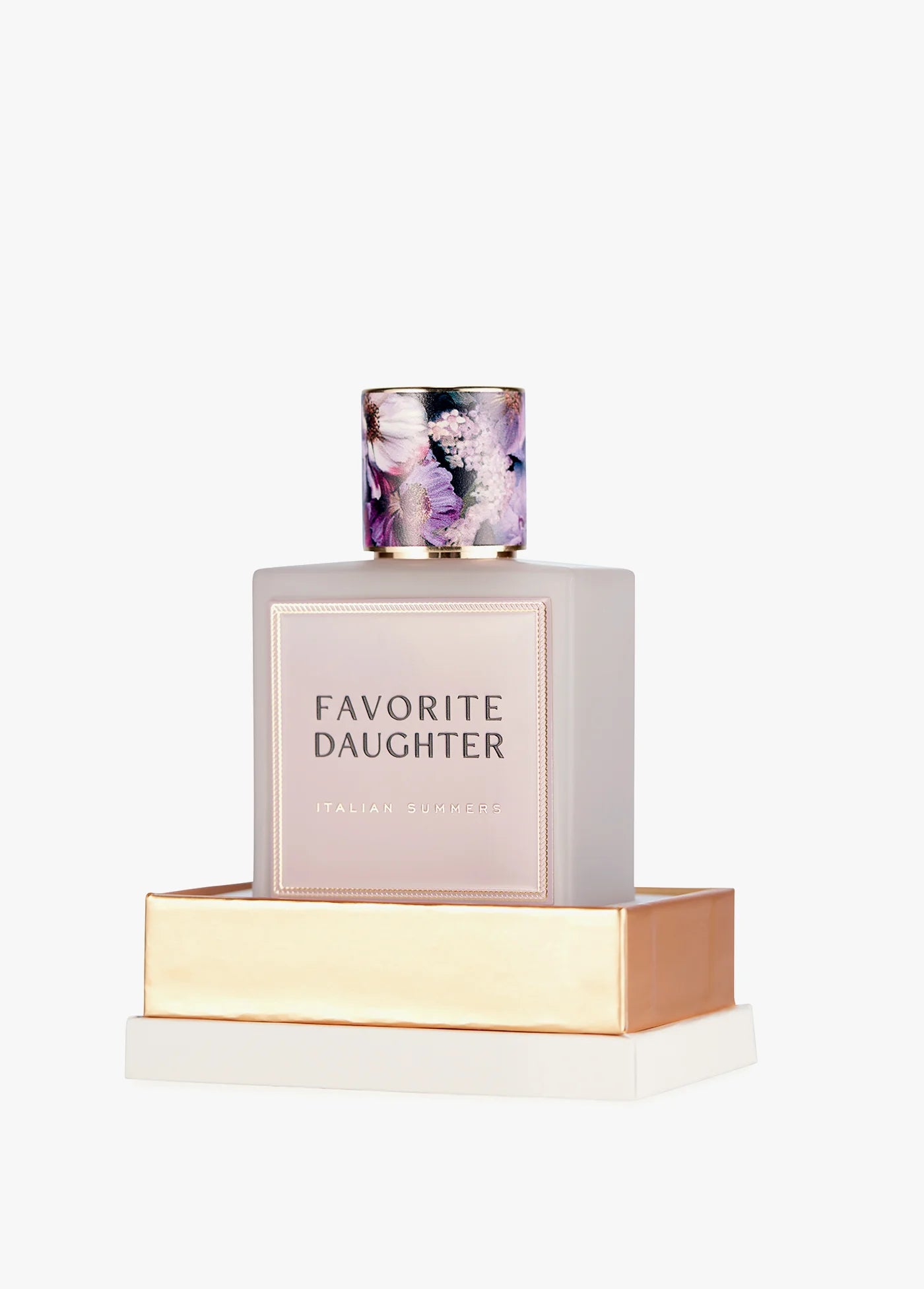 Perfume bottle labeled 'Favorite Daughter' on a white background
