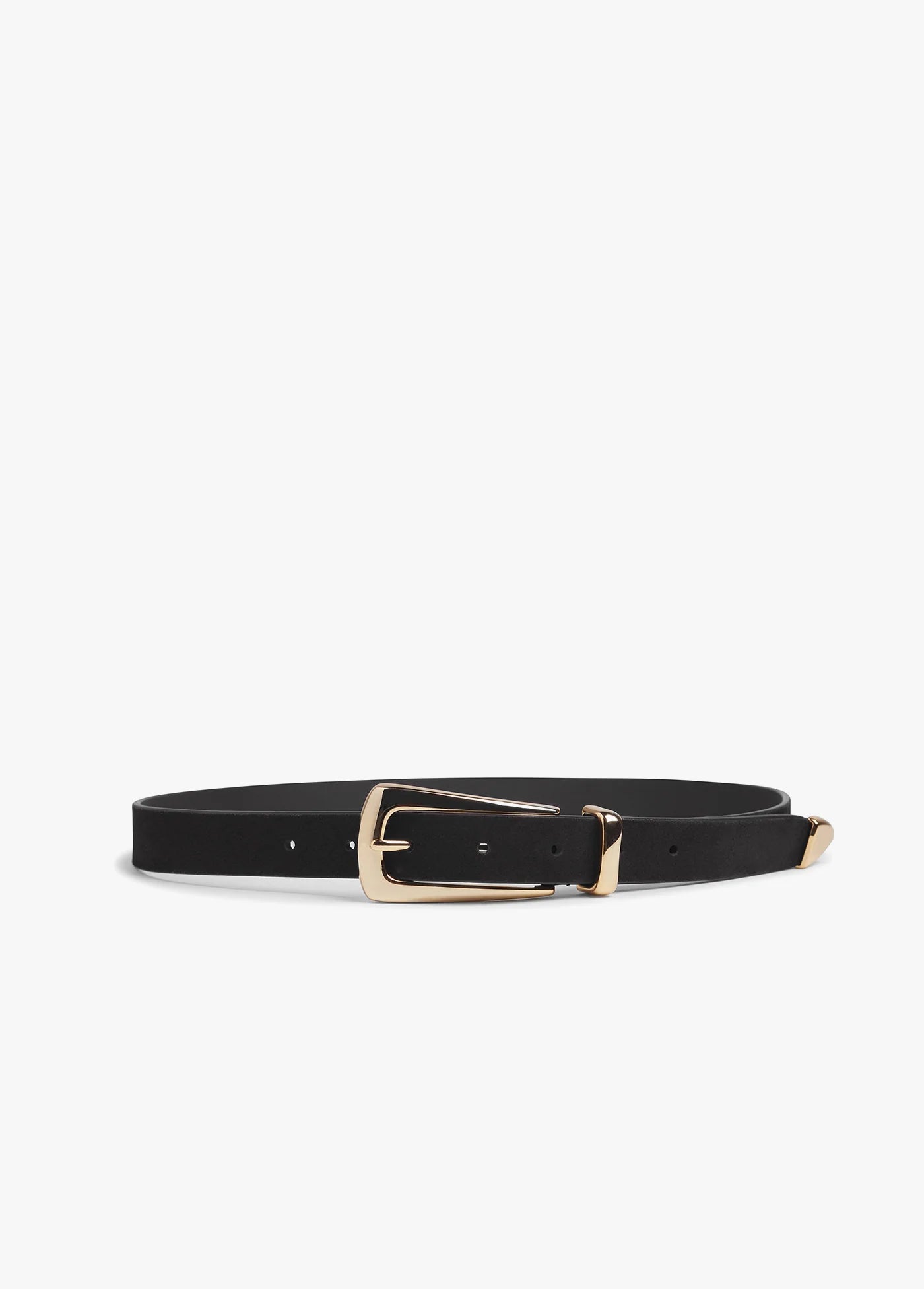 The Suede Statement Belt Black by itself