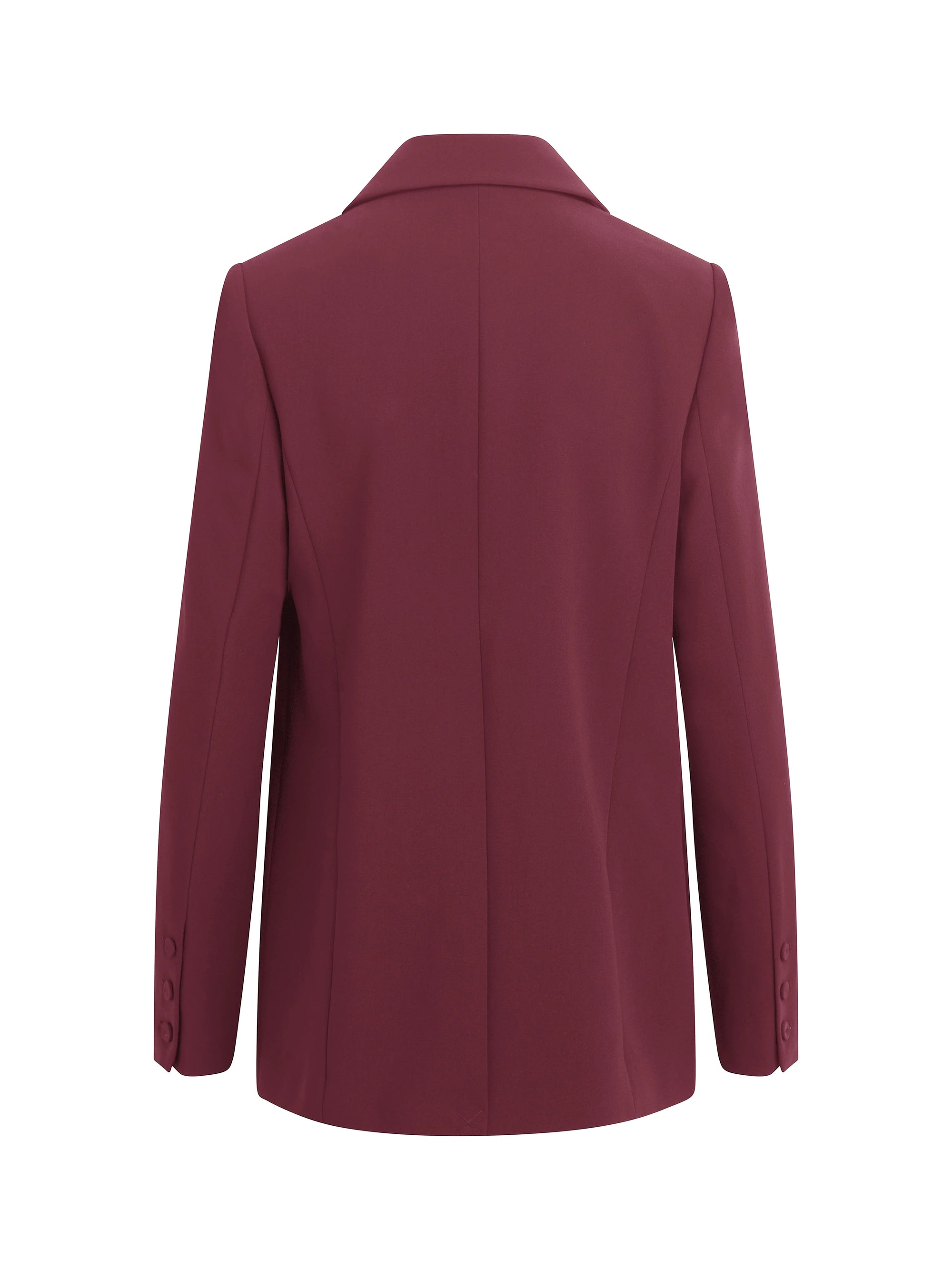 Maroon blazer on a white background