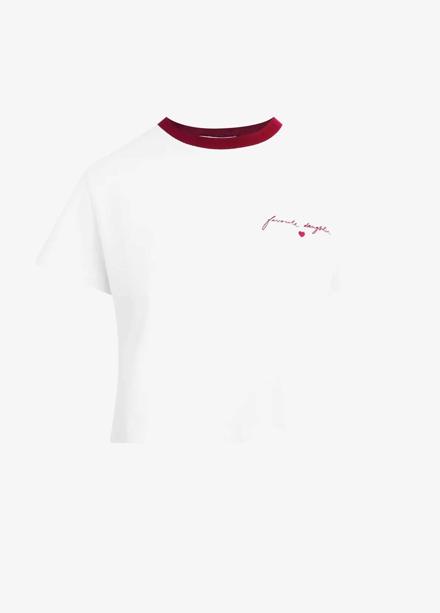 The Signature Chest Logo Ringer Top front view on white background