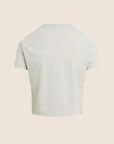 The Cropped Signature Tee Pumice Espresso by itself back