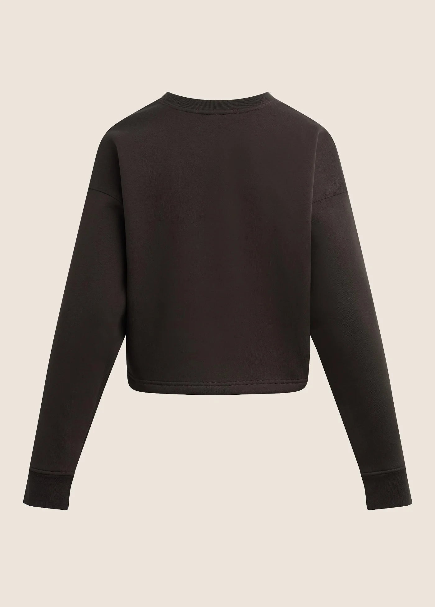 Cropped Signature Sweatshirt Espresso Sea Blue by itself back