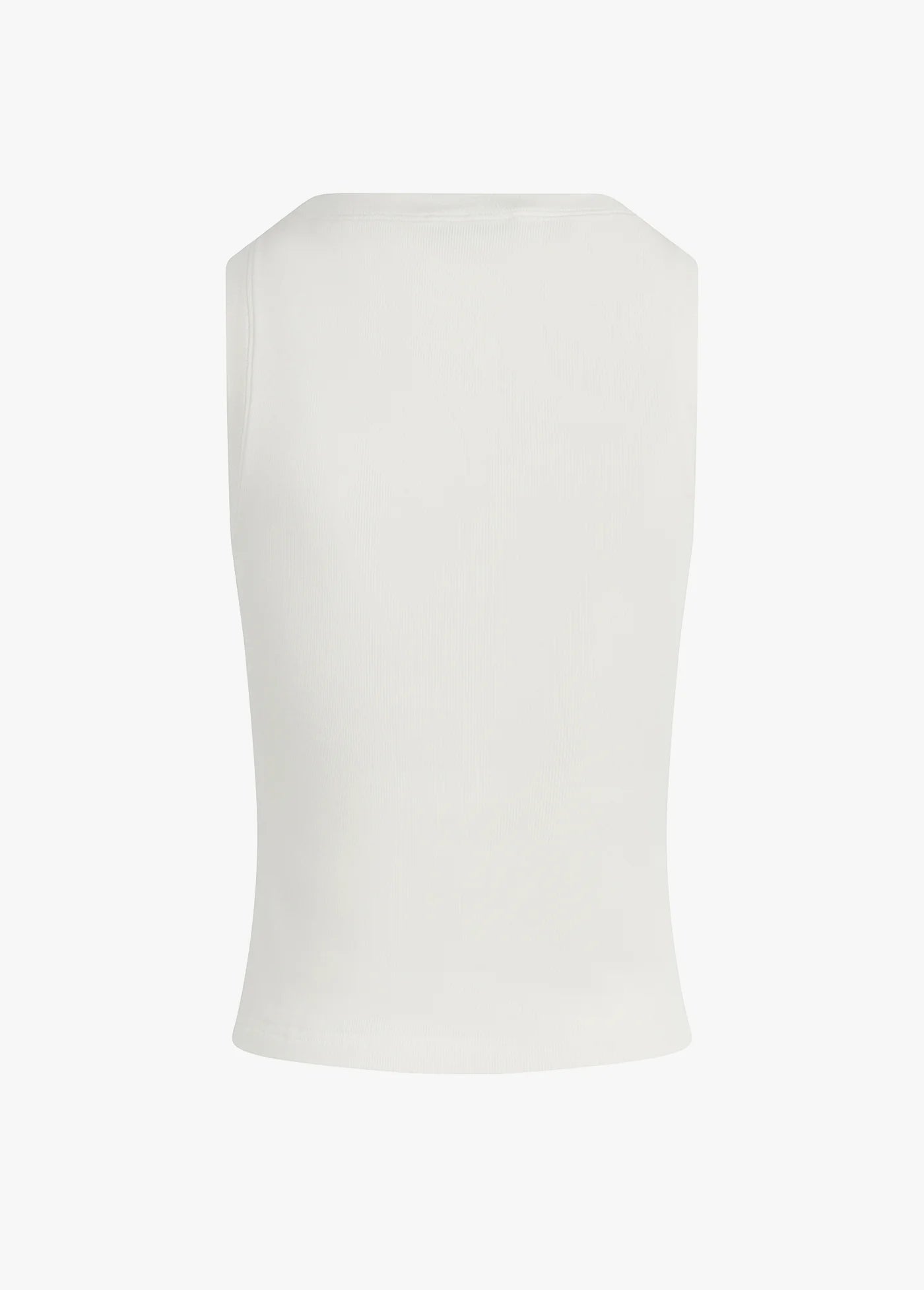 The Ribbed Tank White by itself back