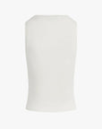 The Ribbed Tank White by itself back