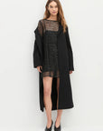 The Sweet Life Mini Dress with black coat