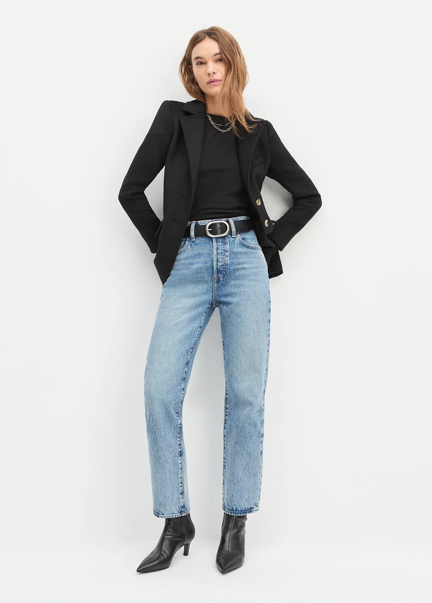 The Otto High Rise Boyfriend Ankle full body front