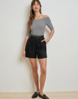 The Favorite Short with striped shirt, full body front