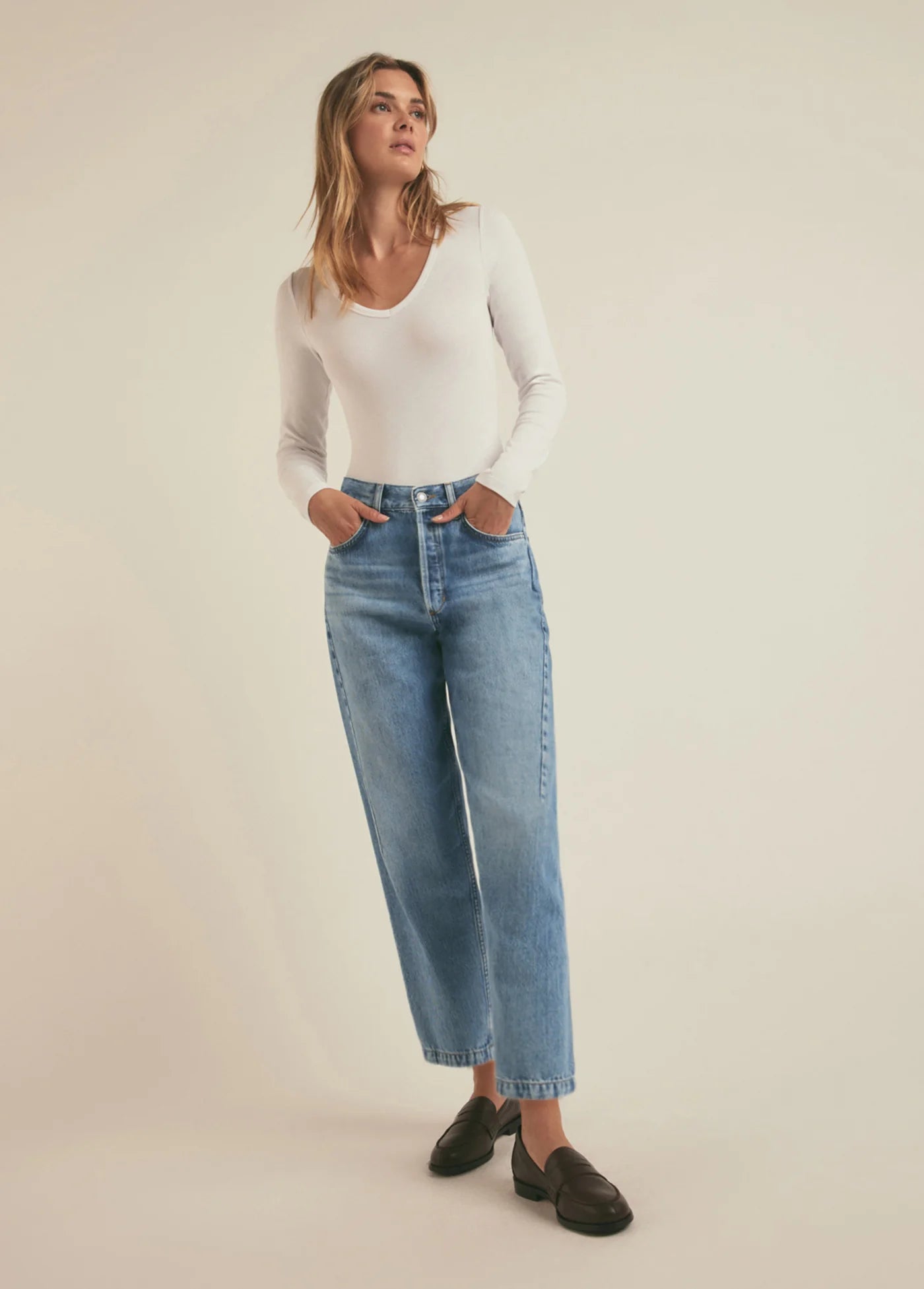 The Perfect Long Sleeve Bodysuit full body front