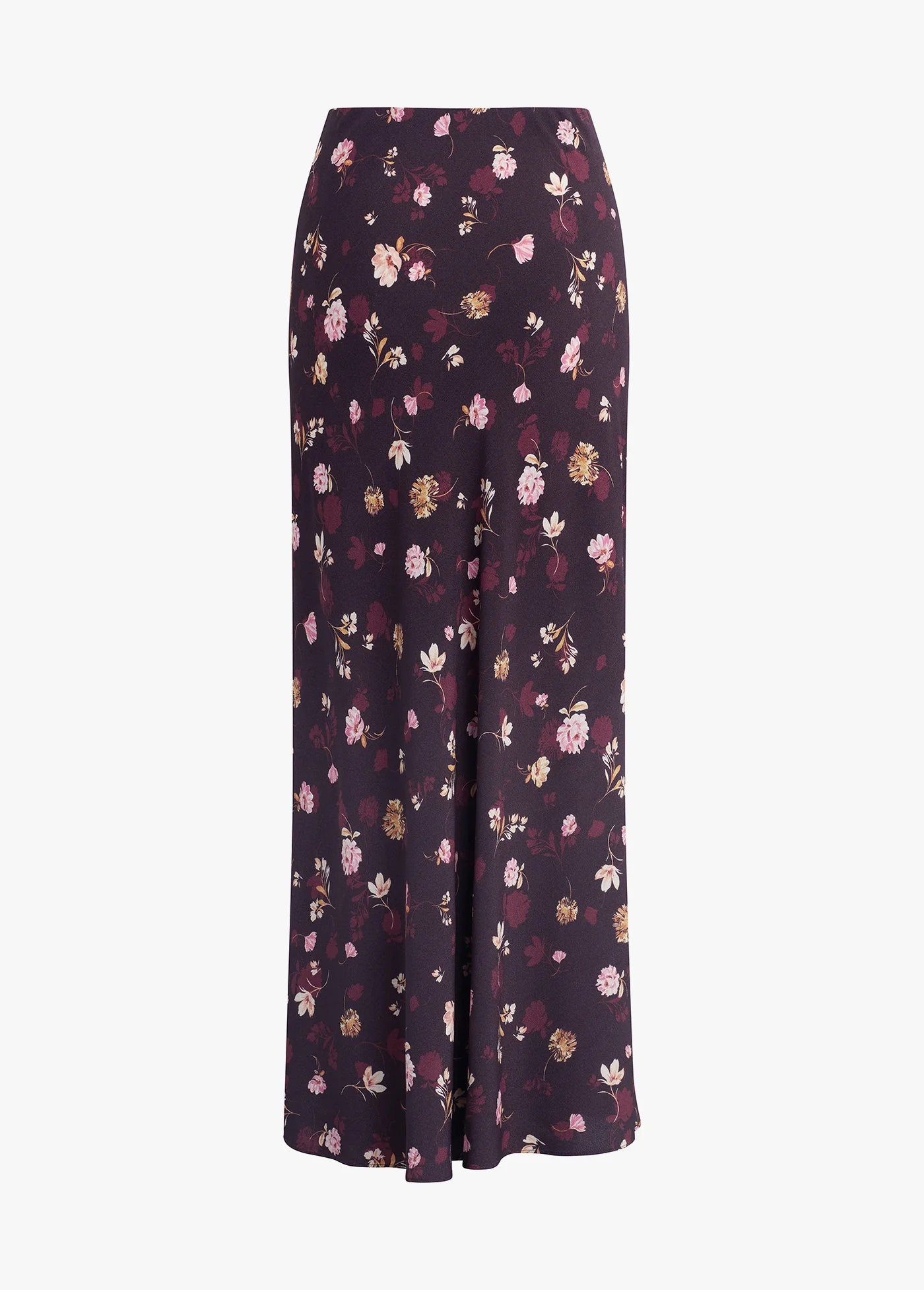 Floral-patterned pants on a white background front view