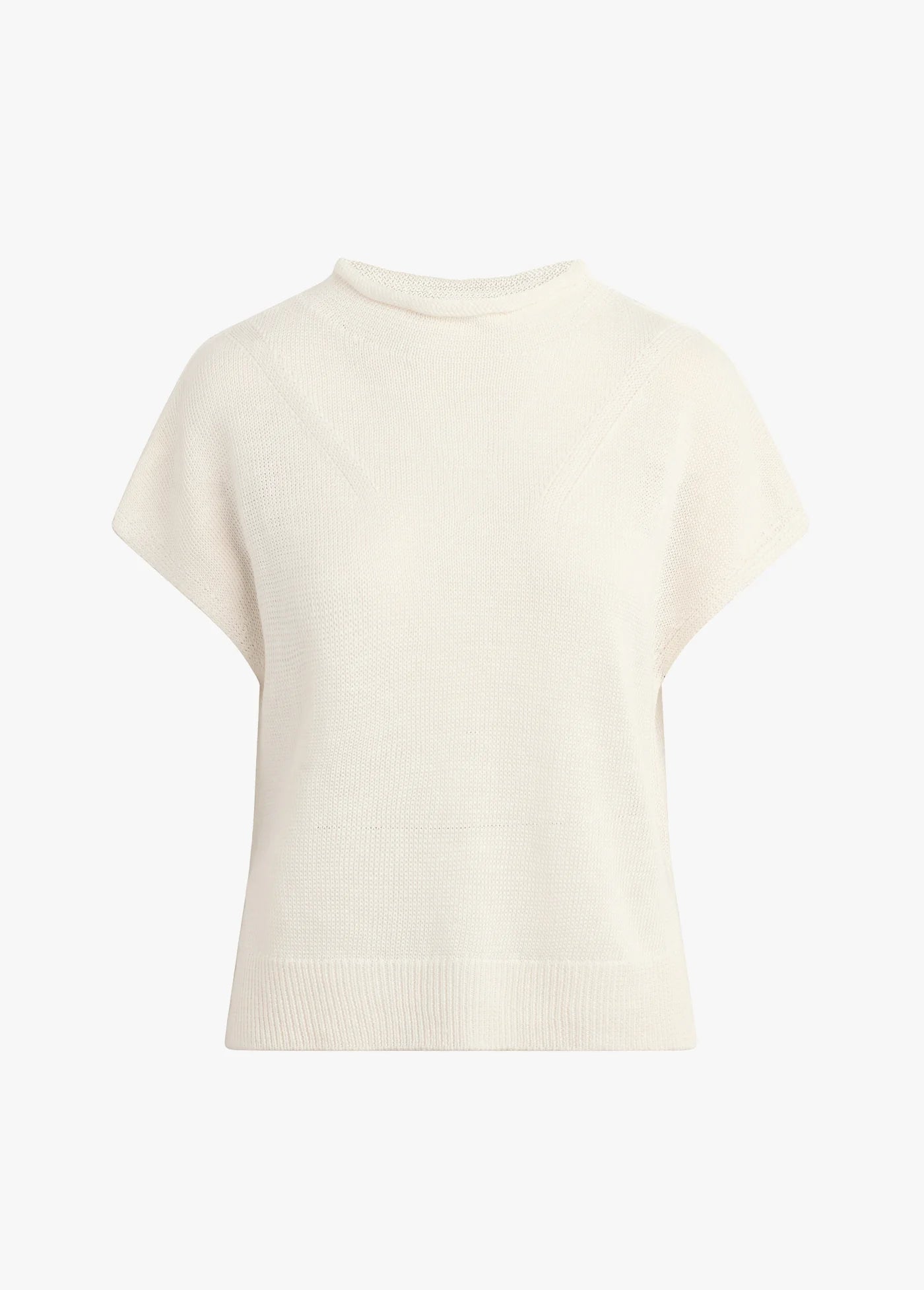 White knit top on a white background