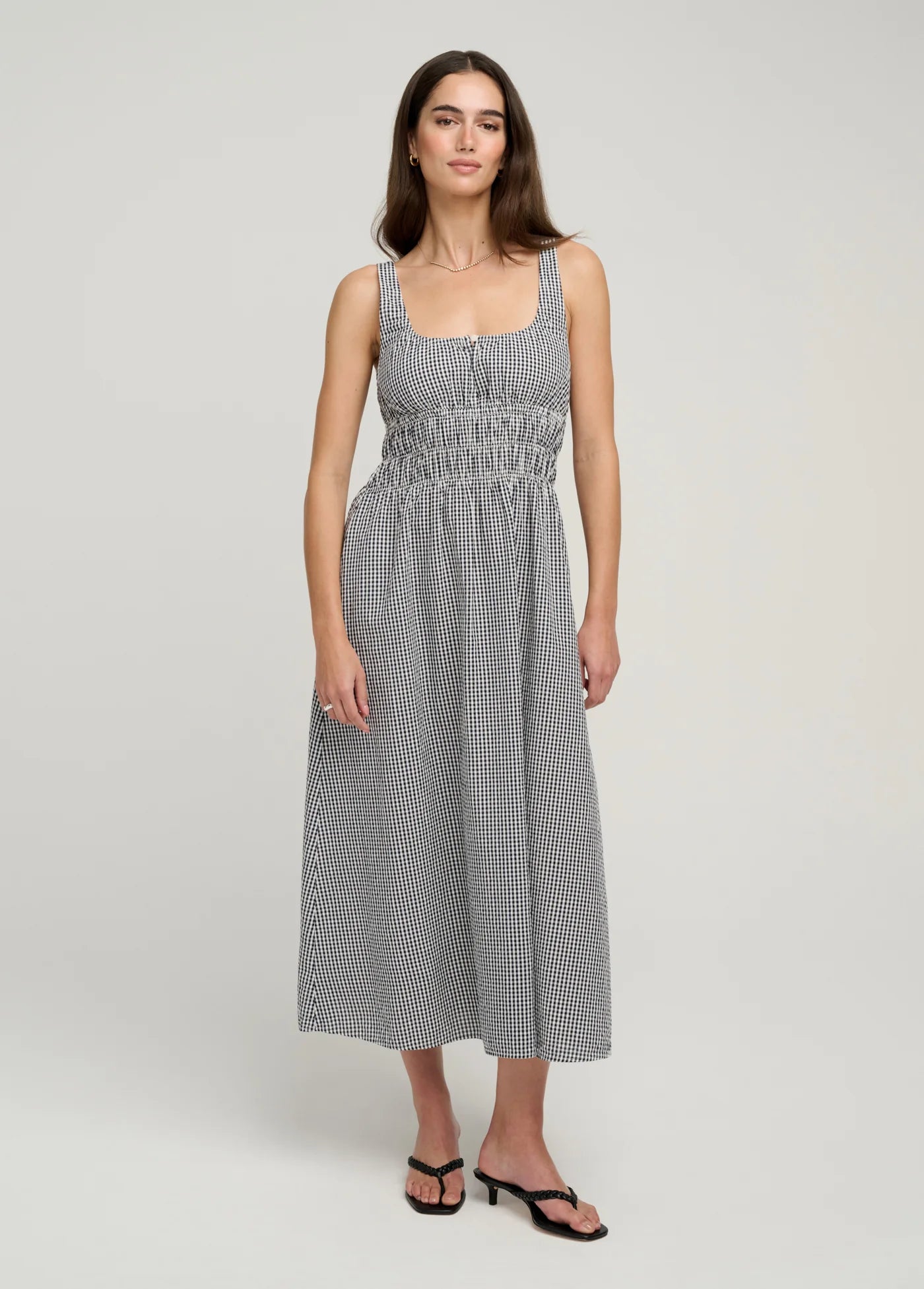 The Sleeveless Swoon Dress front view