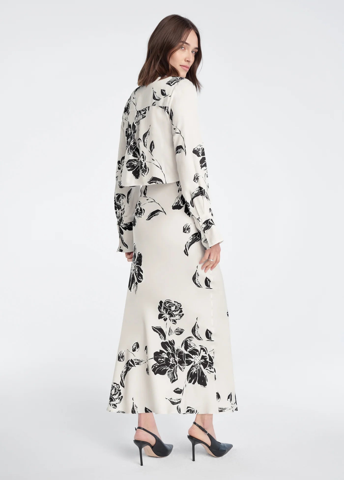The Cropped Lily Top and The Jojo Skirt full body back