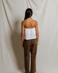Gianna Linen Tube Top full body back