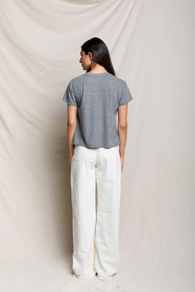 Harley Cotton Boxy Crewneck Tee full body back