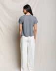 Harley Cotton Boxy Crewneck Tee full body back