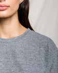 Harley Cotton Boxy Crewneck Tee close up shoulder detail