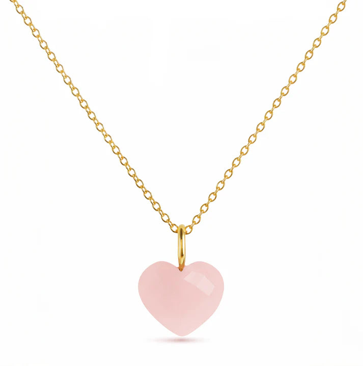 Heart of Stone Rose Necklace close up