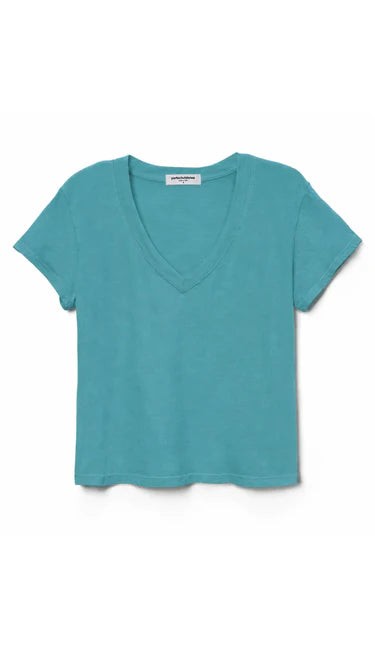 teal tee  on a white background