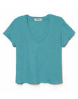 teal tee  on a white background